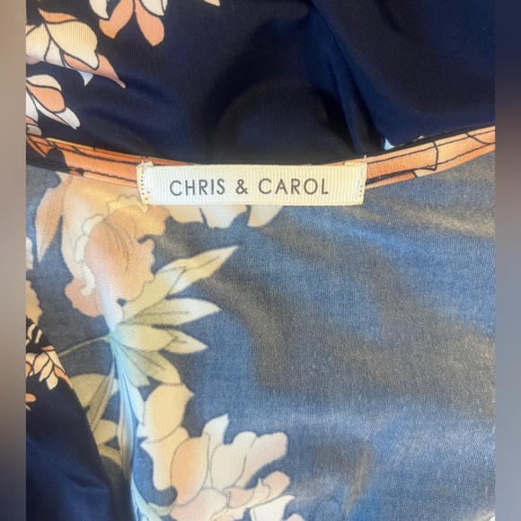 Chris and Carol  Floral Faux Wrapped Midi Dress - Picture 3 of 6